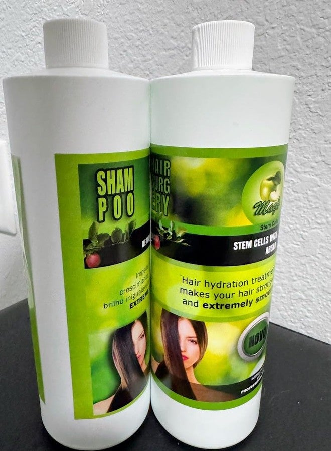 KERA FRUIT Cirugia Capilar De Celulas Madres De Manzana Con Argan (32 oz + Shampoo) Alisado Perfecto Y natural. (16oz) - Image 2
